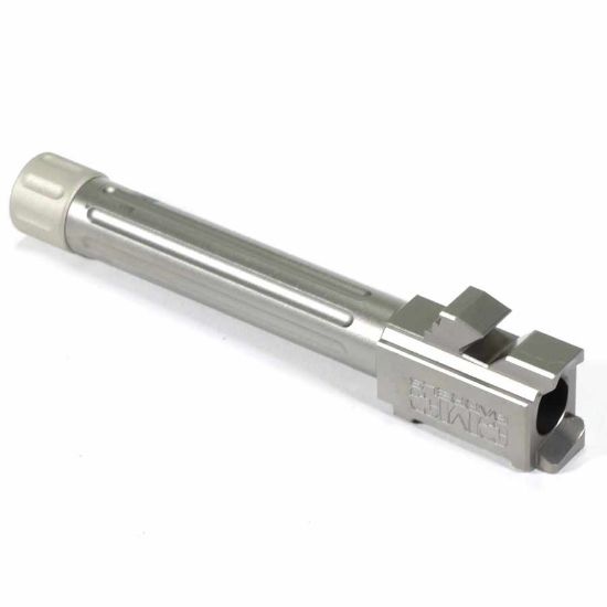 Picture of CMC TRIGGERS GLOCK DROP-IN THREADED BARREL, STAINLESS SATIN FINISH, FOR GLOCK 19 GEN 3 AND 4
