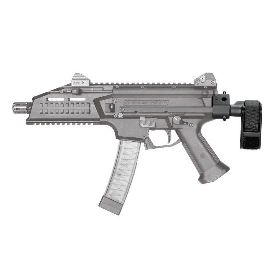 Picture of SB TACTICAL SCORPION ADJUSTABLE PSB, BLACK