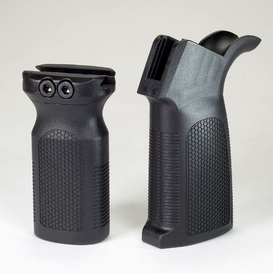 Picture of AR15 PISTOL GRIP WITH FORWARD RAIL GRIP, TYPE-1, BLACK, AC-UNITY
