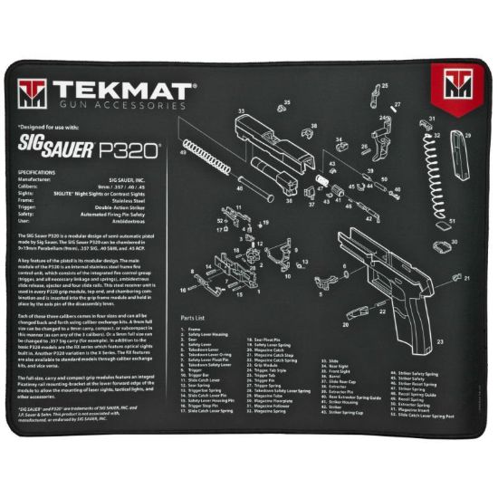 Picture of SIG SAUER P320 ULTRA PREMIUM GUN CLEANING & REPAIR MAT BY TEKMAT