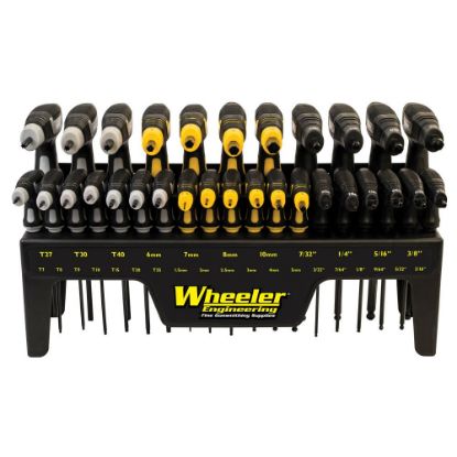 WHEELER 30-Piece P-Handle Tool Driver Set, SAE, Metric, Torx, Multi Colored with stand and wall mount, 661120412724, WH-1081957, RTG PARTS