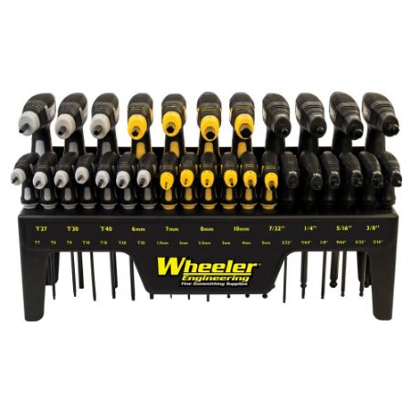WHEELER 30-Piece P-Handle Tool Driver Set, SAE, Metric, Torx, Multi Colored with stand and wall mount, 661120412724, WH-1081957, RTG PARTS