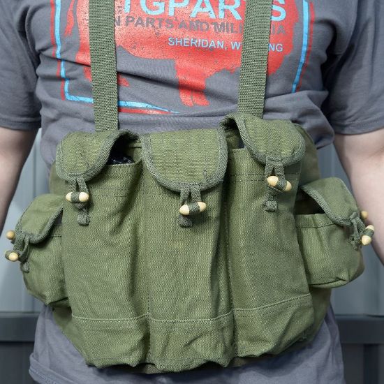 Picture of AK47 BANDOLIER CHEST RIG, OD GREEN, NEW