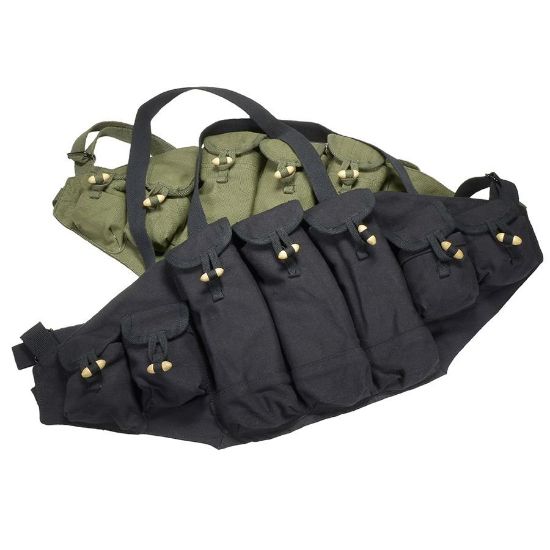 Picture of AK47 BANDOLIER CHEST RIG, OD GREEN, NEW