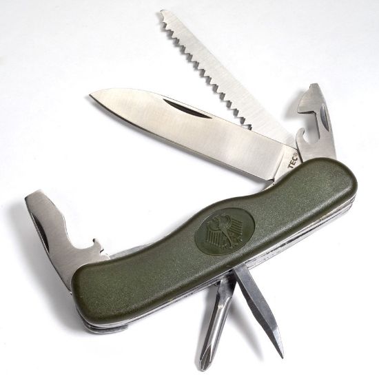 Picture of OD MULTI FUNCTION KNIFE NEW, BUNDESWEHR LOGO