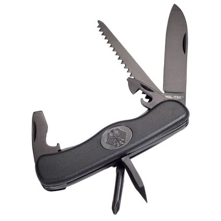 Picture of BLACK MULTI FUNCTION KNIFE NEW, BUNDESWEHR LOGO