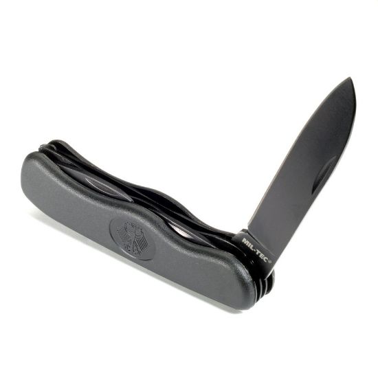 Picture of BLACK MULTI FUNCTION KNIFE NEW, BUNDESWEHR LOGO