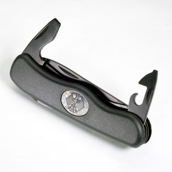 Picture of BLACK MULTI FUNCTION KNIFE NEW, BUNDESWEHR LOGO