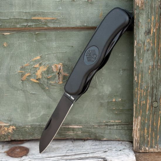 Picture of BLACK MULTI FUNCTION KNIFE NEW, BUNDESWEHR LOGO