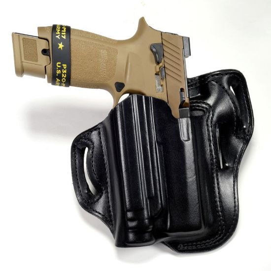 Picture of DESANTIS GUNHIDE 132 SPEED-LIGHT BELT HOLSTER, SIG P320/250 FULL SIZE W/ LIGHT, BLACK