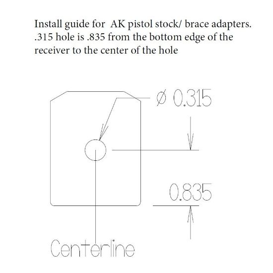 Picture of YUGO M92 M85 STOCK ADAPTER FOR UNDRILLED RECEIVER, STORMWERKZ