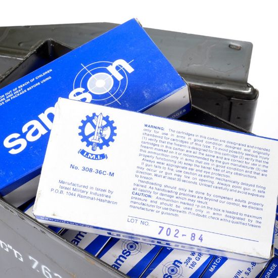 Picture of ISRAELI IMI 7.62x51MM 180GR MATCH AMMUNITION, BOX/20
