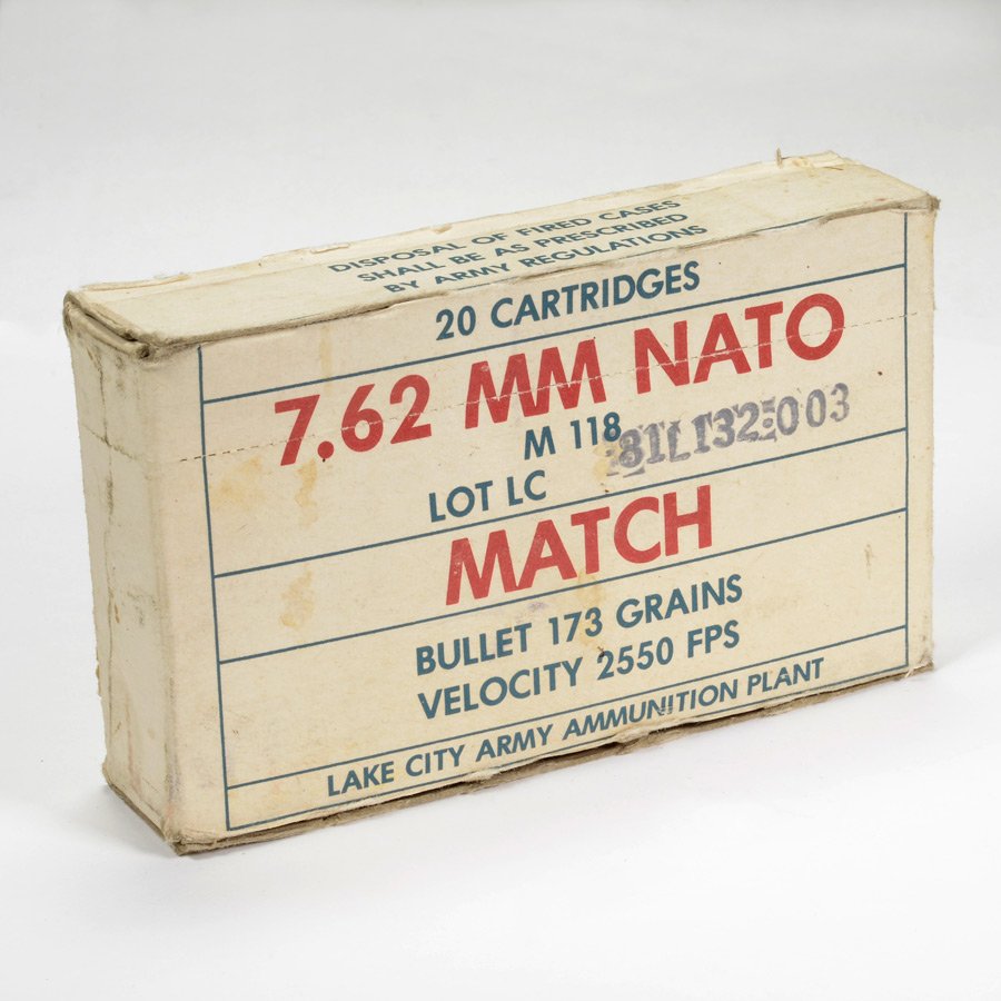 RTG Parts Lake City M118 173gr FMJBT Match Grade Ammunition, 7.62x51mm ...