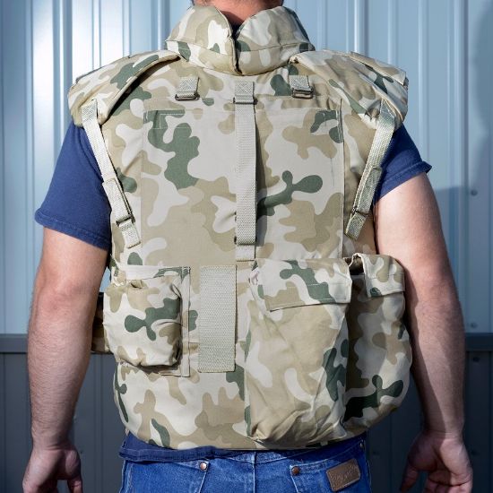 Picture of POLISH DESERT CAMO FLAK VEST WITH TWO STRIKE PLATES, LARGE