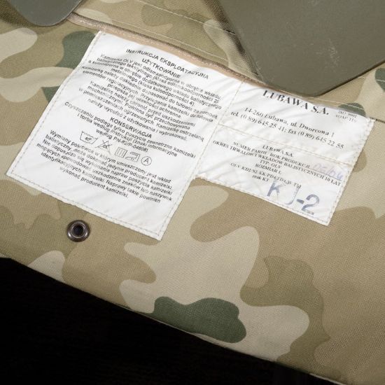 Picture of POLISH DESERT CAMO FLAK VEST WITH TWO STRIKE PLATES, LARGE