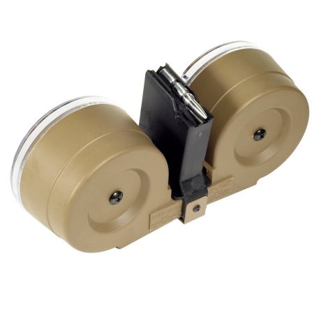 Picture of RWB AR15 100RD DOUBLE DRUM MAG WITH POUCH, TAN