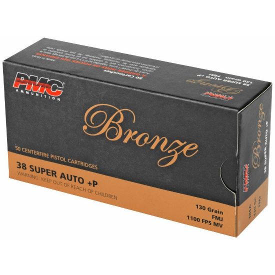 Picture of .38 SUPER PMC BRONZE +P 130GR FMJ, 50RD BOX