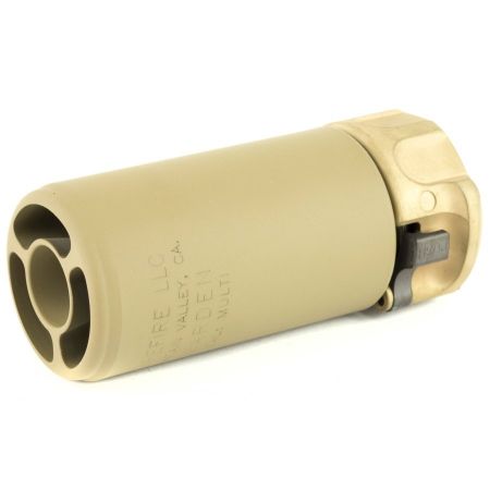 Picture of SUREFIRE WARDEN BLAST REGULATOR MULTI CALIBER 5.56 7.62 FLASH SUPPRESSOR, FDE