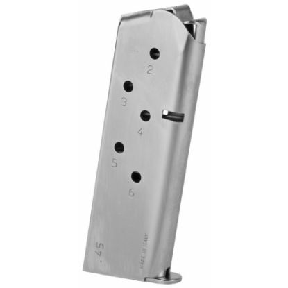 Picture of 1911 OFFICERS .45ACP 6RD NICKEL MAGAZINE, MEC-GAR