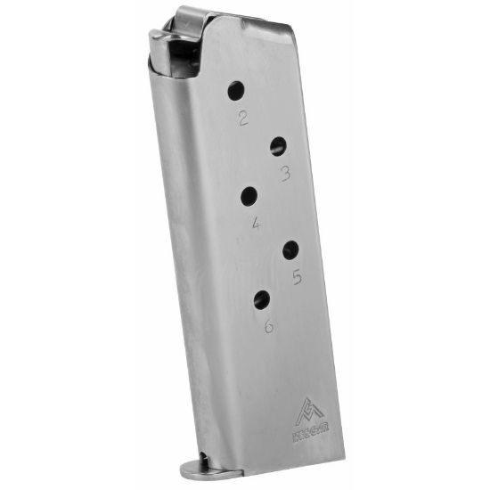 Picture of 1911 OFFICERS .45ACP 6RD NICKEL MAGAZINE, MEC-GAR