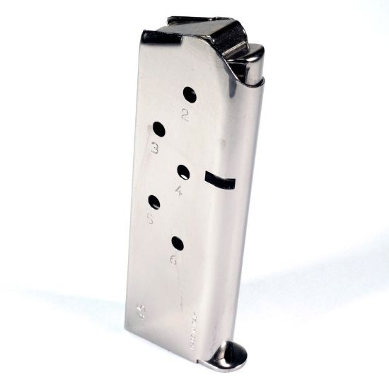 Picture of 1911 OFFICERS .45ACP 6RD NICKEL MAGAZINE, MEC-GAR