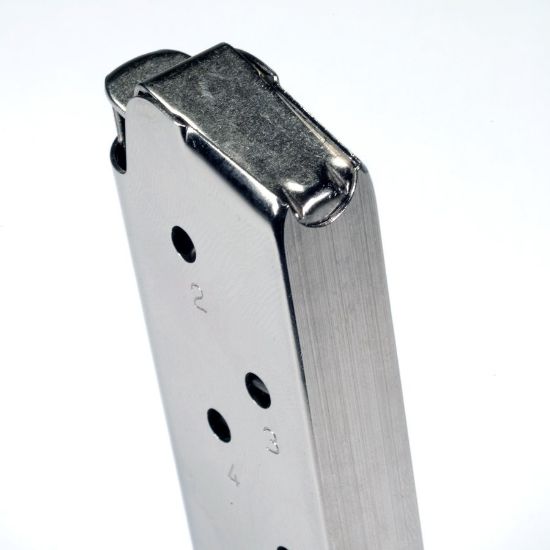 Picture of 1911 OFFICERS .45ACP 6RD NICKEL MAGAZINE, MEC-GAR