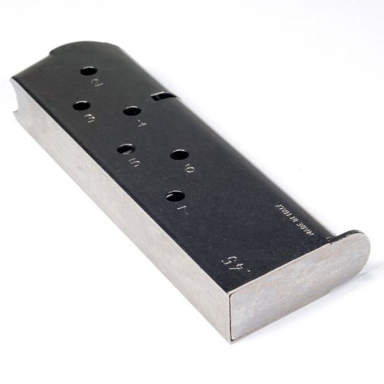 Picture of 1911 GOVERNMENT .45ACP 7RD NICKEL MAGAZINE, MEC-GAR