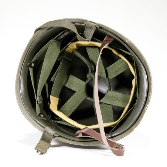 Picture of AUSTRIAN OD M1 STEEL HELMET WITH ADJUSTABLE LINER