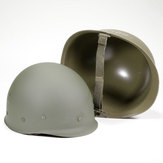 Picture of AUSTRIAN OD M1 STEEL HELMET WITH ADJUSTABLE LINER