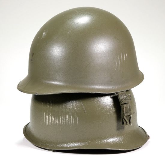 Picture of AUSTRIAN OD M1 STEEL HELMET WITH ADJUSTABLE LINER
