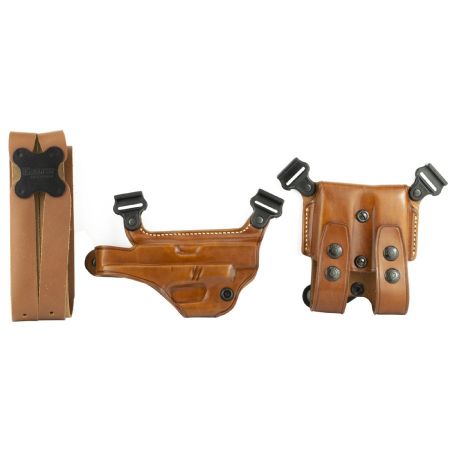 Picture of GALCO MIAMI CLASSIC SHOULDER HOLSTER FOR GLOCK 17 19 22 23 26 27, TAN