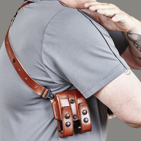 Picture of GALCO MIAMI CLASSIC SHOULDER HOLSTER FOR GLOCK 17 19 22 23 26 27, TAN