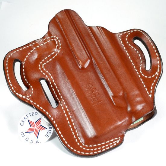 Picture of DESANTIS GUNHIDE 132 SPEED-LIGHT BELT HOLSTER, SIG P320/250 FULL SIZE W/ LIGHT, TAN