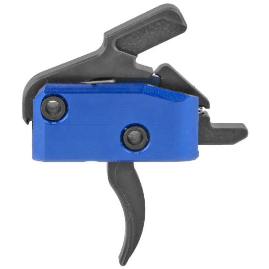 Picture of ENHANCED SINGLE STAGE CURVED TRIGGER, BLUE FINISH, 3.5 LB, DROP IN, MIDWEST INDUSTRIES