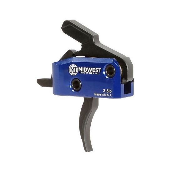 Picture of MIDWEST INDUSTRIES ENHANCED SINGLE STAGE CURVED TRIGGER, BLUE FINISH, 3.5 LB, DROP IN
