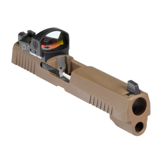 Picture of SIG P320 SLIDE ASSEMBLY COYOTE 4.7" WITH ROMEO 1 PRO AND XRAY3 SUPPRESSOR SIGHTS