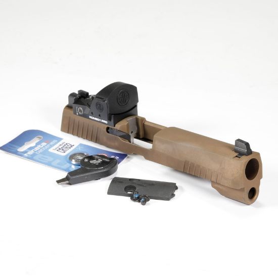 Picture of SIG P320 SLIDE ASSEMBLY COYOTE 4.7" WITH ROMEO 1 PRO AND XRAY3 SUPPRESSOR SIGHTS