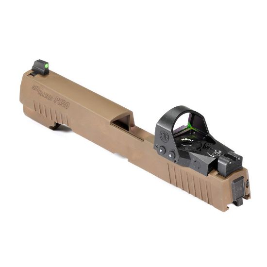 Picture of SIG P320 SLIDE ASSEMBLY COYOTE 4.7" WITH ROMEO 1 PRO AND XRAY3 SUPPRESSOR SIGHTS