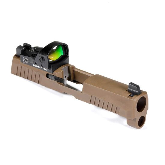 Picture of SIG P320 X SERIES SLIDE ASSEMBLY COYOTE 3.9" WITH ROMEO 1 PRO AND XRAY3 SUPPRESSOR SIGHTS