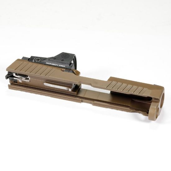 Picture of SIG P320 X SERIES SLIDE ASSEMBLY COYOTE 3.6" WITH ROMEO 1 PRO AND XRAY3 SUPPRESSOR SIGHTS