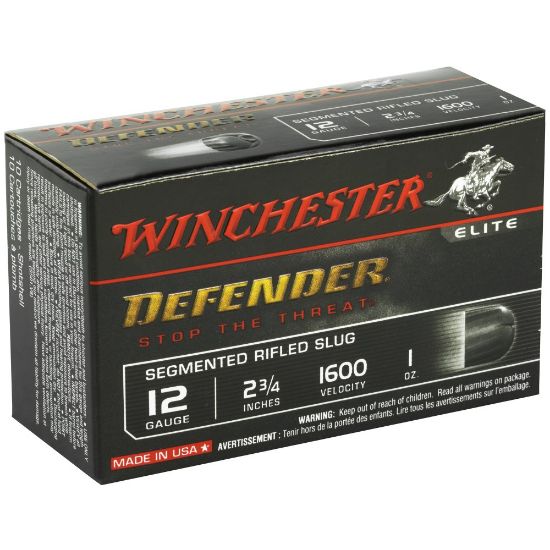 Picture of WINCHESTER DEFENDER 12GA 2 3/4 1 OZ SEGMENTING SLUG, 10/BOX