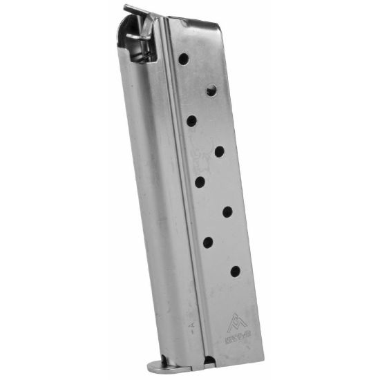 Picture of 1911 GOVERNMENT .38 SUPER 9RD NICKEL MAGAZINE, MEC-GAR