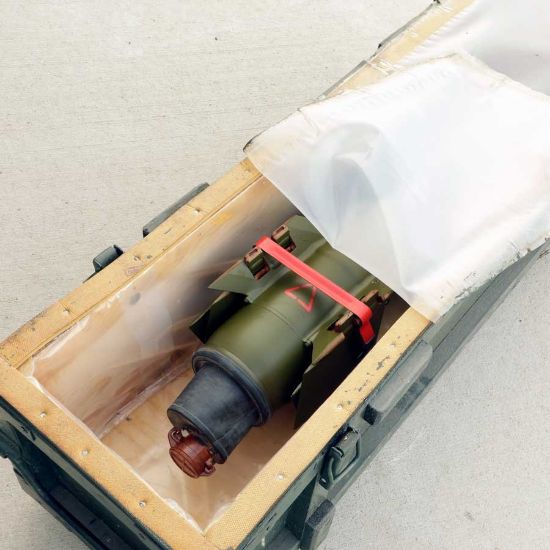 Picture of AT-3 SAGGER MISSILE TRAINER IN WOOD CHEST, BLEM CHEST