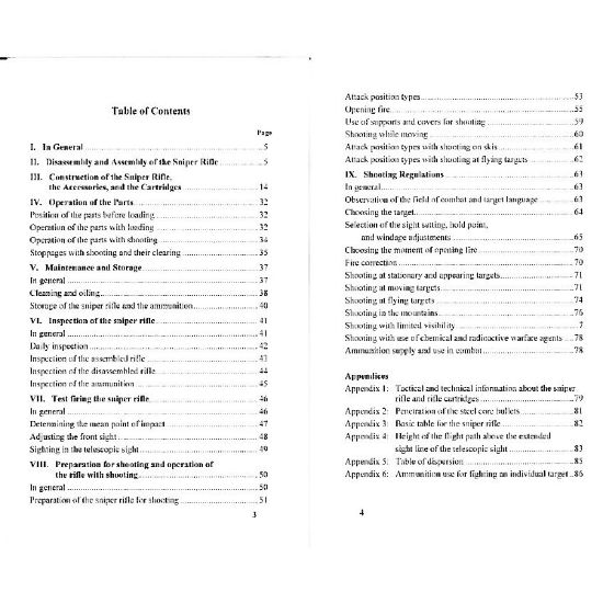 Picture of SVD DRAGUNOV RIFLE OPERATORS MANUAL IN ENGLISH