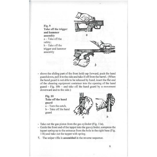 Picture of SVD DRAGUNOV RIFLE OPERATORS MANUAL IN ENGLISH