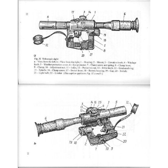 Picture of SVD DRAGUNOV RIFLE OPERATORS MANUAL IN ENGLISH