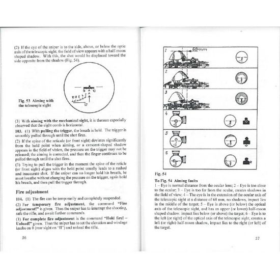 Picture of SVD DRAGUNOV RIFLE OPERATORS MANUAL IN ENGLISH