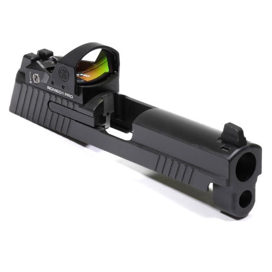 Picture of SIG P229 9MM 3.9" SLIDE ASSEMBLY BLACK 3.9" WITH ROMEO 1 PRO AND SUPPRESSOR SIGHTS