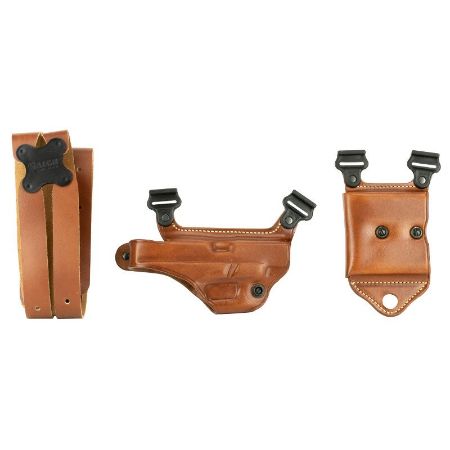 Picture of GALCO MIAMI CLASSIC II SHOULDER HOLSTER FOR GLOCK 17 19 26 27, TAN