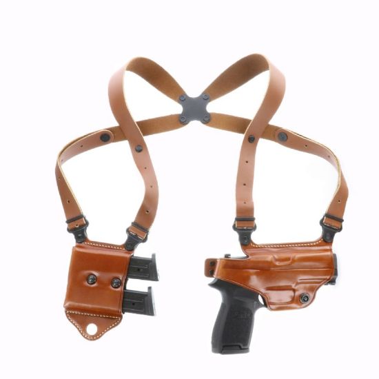 Picture of GALCO MIAMI CLASSIC II SHOULDER HOLSTER FOR GLOCK 17 19 26 27, TAN